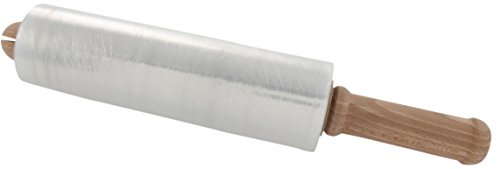 SCH-fix Verpackungs-Folie transparent | Stretchfolie zum bündeln | 250 mm | 22 Stück Wickelfolie + 1 Hand-Abroller