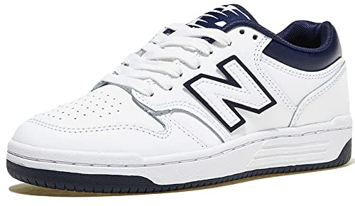 New Balance BB480LWN 480 Uomo, White-Navy EU 44