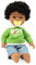 Cicciobello My Friends Interaktive Puppe, Höhe 42 cm, Spiele für Kinder 2 Jahre, Classic mit Schnuller, detailliertes Kleid und bürstbares Haar, Afro