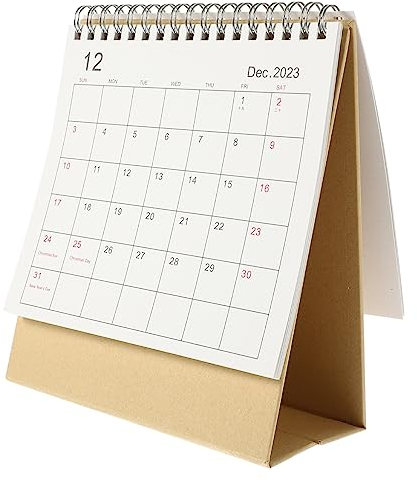 STOBOK Tischkalender Vom Sept. 2023 Bis Dez. 2024 Monatlicher Flip-Stehkalender Tisch-Countdown-Kalender Aufzeichnung Von Memoseiten Kalender