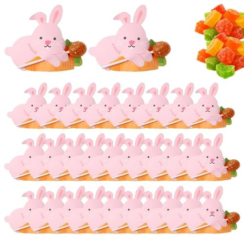Sacchetti per coniglietti pasquali, 50 pezzi adorabili, resistenti allo sbiadimento, multifunzionali, per cestino per bambini