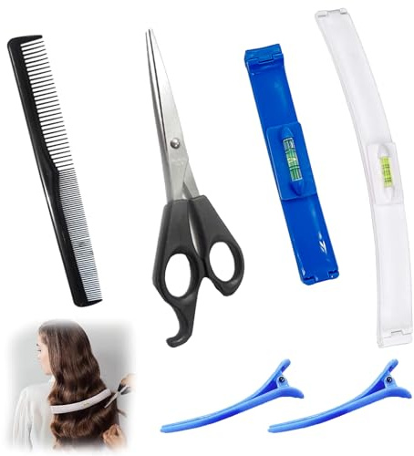 6pcs Cortar Flequillo Recto Clip Herramientas Para Cortar El Pelo Herramienta De Corte De Para Flequillo Clip Ayuda Cortar El Pelo Para Recortadora Casera De Bricolaje Cortar Flequillo Recto