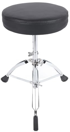 Trône de Tambour, Tabourets de Batterie Rembourrés à Hauteur Réglable et Pliable, Siège de Trône de Tambour pour Batteurs Adultes et Enfants