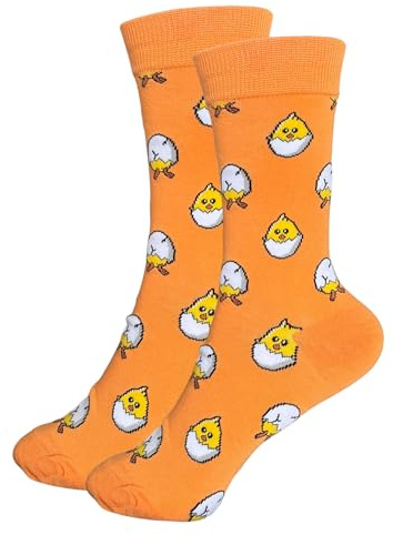 Tindo - Calcetines coloridos con motivos, calcetines divertidos y locos para hombres y mujeres, calcetines de regalo unisex, talla única 36-43, Crew Socks, 1 par.., 36-43