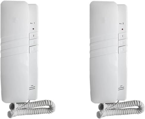 Citofono interfono 2 canali wireless senza fili intercomunicante 433Mhz distanza 500mt. Coppia di cornette da interno a parete, Ac 220v / Dc 5v - CW896