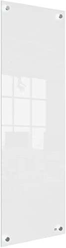 Nobo Whiteboardtavla i Glas, Mindre Modell, Avtorkningsbar med Tavelsudd, Ramlös, Monteras med Hörnfästen, Passar Hemma/På Kontoret, 300 x 900 mm, Inkluderar en Whiteboardpenna, Vit, 1915604