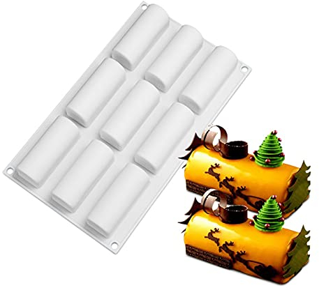 Holzsammlung 9 Cavités Moule en Silicone 3D Bande Longues Fondant Gâteau