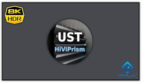HiViLux® UST RahmenLeinwand Ultra Thin Zero Rahmen CLR/ALR für Laser TV: HiViPrism Cinema HDR Hochkontrast/8K/4K/3D (16:9 92Zoll 203x114cm)