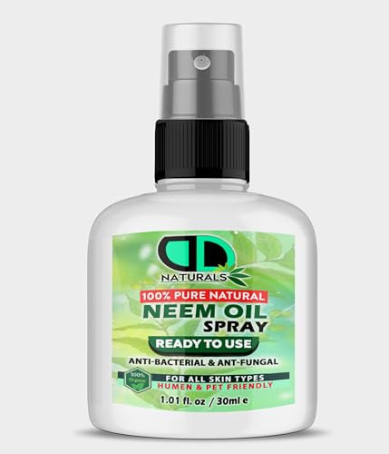 DD Organic Neem Oil A Natural Garden Bug Spray for Plants & Horses.- Insect Repellent & Bug Repellent for House, Skin Care, Hair Growht (30ML Spray)