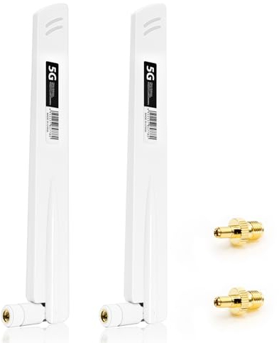 RUIZHI 5G LTE Antenna Booster 18DBI Signal Gain 600-6000MHz SMA/TS9 Connector Omnidirectional WLAN Antenna for 3G/4G/5G/GSM/GPRS Router IoT Gateway Smart Home