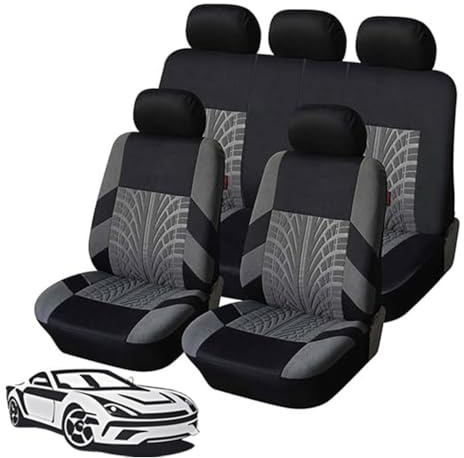 WFYBMB Car Seat Cover for Nissan Note 2013-2017, Interior Protector Accessories Tailored Sets Full Surround Seat Covers Comfortable and Breathable Waterproof,B-Grey