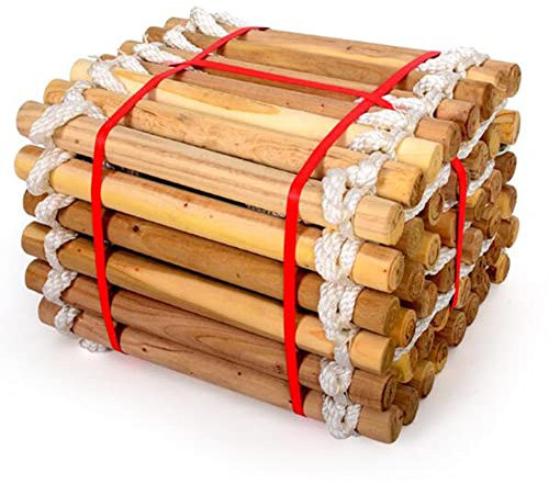 Fireproof Rescue Ladder - 39Ft/12M Soft Nylon Rope Ladder for Home, Outdoor, Climbing, and Emergency Use - Ideal for Mountaineering and Working at Heights