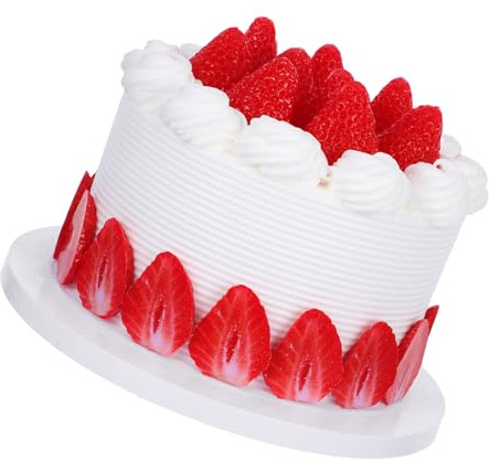 FUNOMOCYA Gâteau Anniversaire Artificiel Réaliste Faux Gâteau de Simulation pour Décoration de Mariage et Anniversaire Accessoire de Vitrine pour Photoshoot et Événements Festifs
