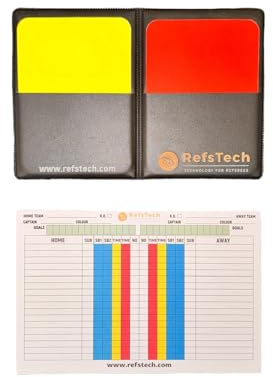 Referee Match Kit - Red & Yellow Cards + Card Wallet + Match Pad with SinBin Option (Referee Match Kit with SinBin)