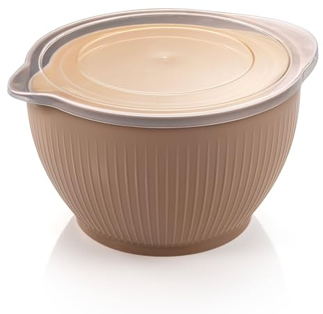 Tescoma 630383 Set 2 ciotole in plastica con coperchio, 3,4 litri e 2,0 litri, linea Delícia