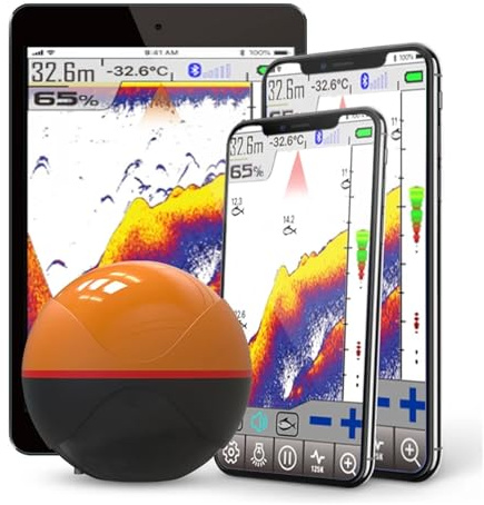 Sondeur de Profondeur sans Fil F68, échosondeur, Sonar à Double fréquence, transducteur d'alarme, sondeur Poissons Kayak/Bateau/Glace
