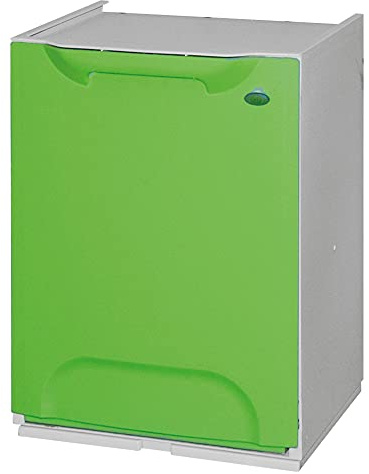 Art Plast R34/1V Cassonetto modulare per la raccolta differenziata, in plastica, verde/lime bianco