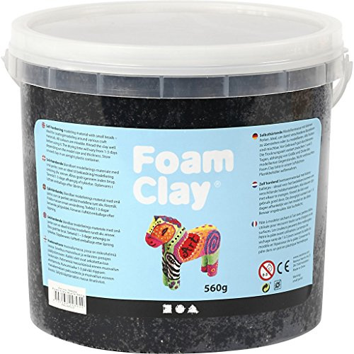 Foam Clay® selbsthärtende Modelliermasse, Schwarz, 560 g