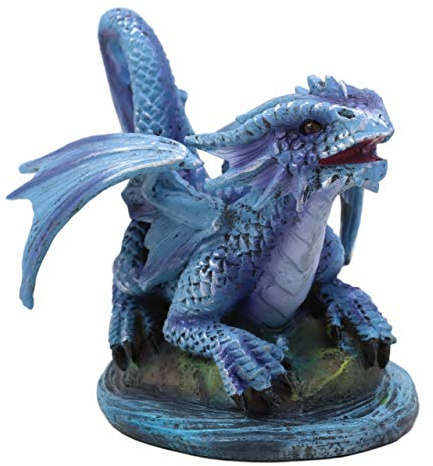 Ebros Aqua Elemental Pearl Water Dragon Collectible Statue Mythical Fantasy Age of Dragons Behemoth of The Sea Figurine Artwork by Anne Stokes (Baby Wyrmling Dragon)