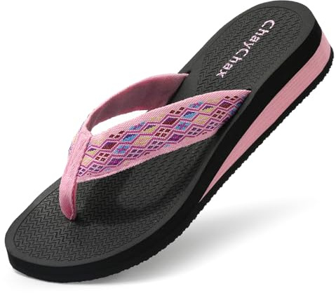 ChayChax Flip Flops Kvinnor Kilklack Lätta Strandsandaler Sommar Tofflor Halkfria Utomhus Tofflor