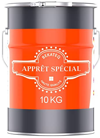 BEKATEQ BK-180 Apprêt 10kg Gris clair I Sous couche sans solvant pour intérieur & extérieur I Primaire d'accrochage antidérapante pour béton, bois, parquet, chape, crépi, pierre naturelle, asphalte