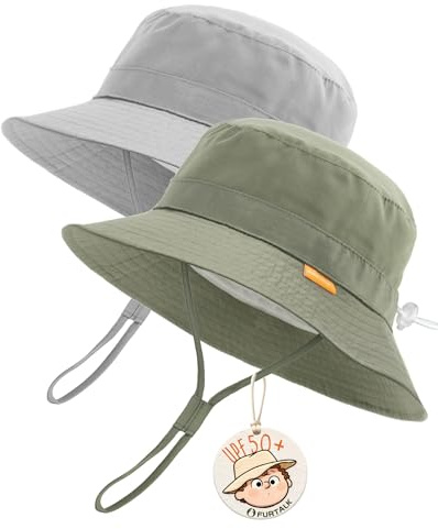FURTALK Baby Sun Hat Toddler Boys Girls Bucket Hat for Kids 0-5 Years UPF 50+ Sun Protective Child Summer Beach Hats