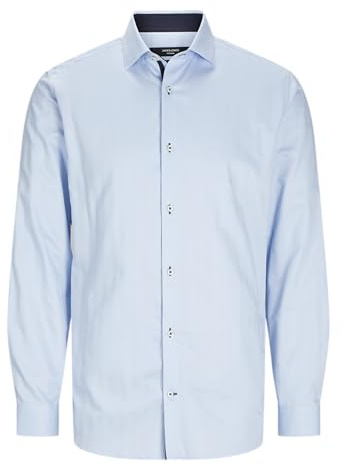 JACK & JONES Jprblaparker - Camiseta con Detalle L/S Aw24 Sn, Azul Cambray/Ajuste: Slim fit, M