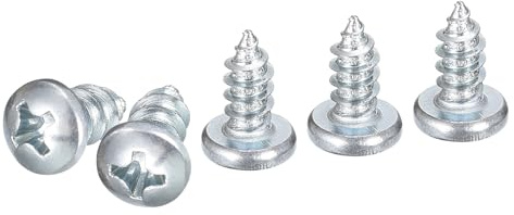 DTGN #8x3/8 Phillips Pan Head Self-tapping Screw - 100Pack - Zinc Plated Carbon Steel Sheet Metal Screws Wood Screws