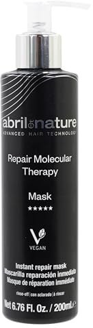 abril et nature - Mascarilla Profesional Molecular Therapy - Cabellos Dañados, Castigados o Envejecidos - Reestructura, Repara y Rellena la Fibra Capilar - Nutritiva e Hidratante - Vegano - 200 ml
