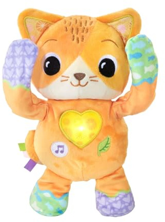 VTech Minù, Gattino Cucù, Gatto Peluche Interattivo con più di 35 Canzoni, Melodie, Frasi e Suoni, Modalità Musica e Natura, Diversi Materiali, Lingua Italiana, Batterie Incluse, 10-36 Mesi