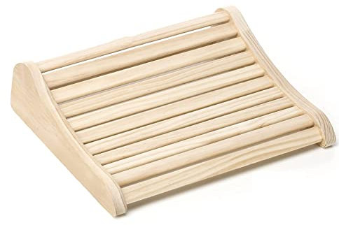 Ergonomic Wooden Sauna Headrest Pine Wood Sauna Accessories Solid Untreated Curved Backrest