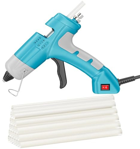 HHYSSG Pistola Per Colla a Caldo Da 20w Con Interruttore On/Off - Contiene 30 Stick Di Colla Per Lavori Artigianali, Riparazioni In Casa E In Ufficio (Art déco)