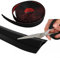 Besttoolifes 5M Carpet Trim Strip Self Carpet Trim Strip Self Adhesive TPE Laminate Floor Door Strip Door Floor Transition Threshold Trim And Edgings Rubber Flooring Edge Strip(5m Black)