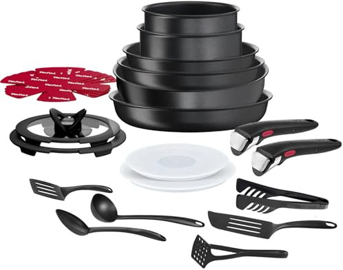 Tefal Ingenio Daily Chef on L7629342 22-Piece Non-stick Induction Cookware Pots & Pans Set, Black