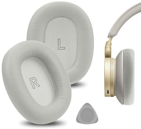 Geekria Elite Sheepskin Replacement Ear Pads for Bang & Olufsen Beoplay H95 (1266100) Headphones Ear Cushions, Repair Parts (Grey)