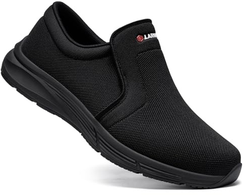 LARNMERN Non Slip Work Shoes Women Men Slip Resistant Waterproof Chef Kitchen Nurse Clog Trainers Comfortable Food Service Shoes Restaurant Hospital Cafe Slip-on | Waterproof Lightweight Comfortable Kitchen Shoes For Chef Men Women Absorbing Food Service Shoes Restaurant Hospital Slip-on