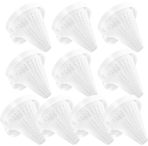 Luxshiny 10pcs Aquarium Red Worm Feeder Cone with Suction Cup, Fish Tank Feeding Accessories for Aquatic Pets, Stable Suction Aquarium Supply for Live Worm Feeding Random Color