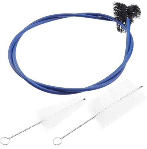 Trumpet Cleaning Brush Set 3pcs for Musical Instrument Care | Flexible Nylon and Plastic Tools, Blue Finish, for Trumpet Maintenance and Crevice Cleaning
