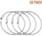 Cable de llavero de alambre BlueCosto (paquete de 20, 17 cm) - Lazos de alambre de llavero de acero inoxidable de 2 mm de grosor para colgar etiquetas de equipaje y organizar llaves