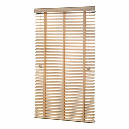 Massivholz Jalousien 50cm 60cm 70cm 80cm 90cm 100cm 110cm 120cm 140cm Jalousie,Horizontale Jalousette,Innenfensterläden,Sonnenschutz Jalousetten Aus Holz,Sichtschutzvorhänge,W×H-80x220cm/31.5x87in
