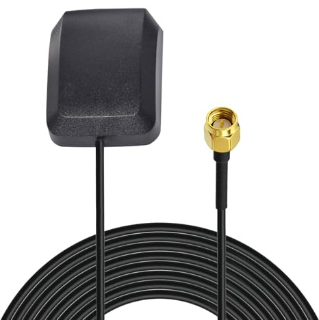Superbat Antenne GPS Auto avec Connecteur SMA Mâle Base Magnétique Active Câble RG174 3m pour Systèmes Navigation GPS Modules GPS Localisateurs GPS Dispositifs Suivi Temps Réel Voitures