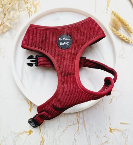 Hundegeschirr Cord, Burgunderrot, Größe XS