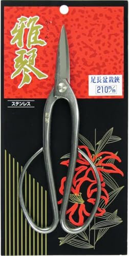 Japanische Gartenschere Tsurumaki Hamono „Gakkin“ – Lange Bonsaischere 210mm – Profi Baumschere