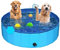 Summer Foldable Dog Pool Hard Plastic Dog Swimming Pool - Collapsible Pet Bath Tub，Durable PVC Kiddie Pool for Indoor/Outdoor Use，Bathing, Swimming and Playtime (80x20cm)