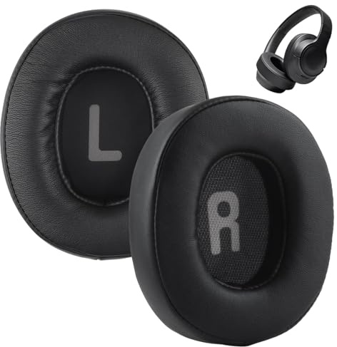 2 almohadillas de repuesto de espuma con memoria de forma, espuma para auriculares de audio de funda para auriculares de piel proteica, color negro, adecuado para JBL Tune T700BT T710 720 T750BTNC