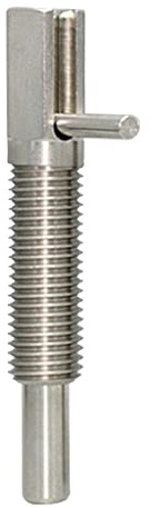 Indragen fjäderindextryckare utan motmutter, grovgängad stift - rostfritt stål M12 enligt beskrivningen, M12 Stainless Steel