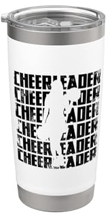 Cheerleader Appassionata di cheerleading per ragazze Bicchiere termico in acciaio inox doppia parete