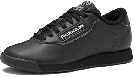 Reebok Princess Sneakers for Women, Comfortable Walking or Tennis Womens Shoes, Us-Black, 8