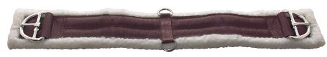 PFIFF Westernsattelgurt mit Fell, braun, 80 cm, 005260-50-80