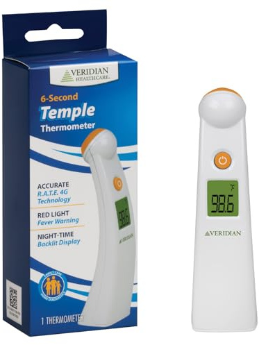 Veridian Temporal Contact Thermometer LCD Display 09-330 1 Each
